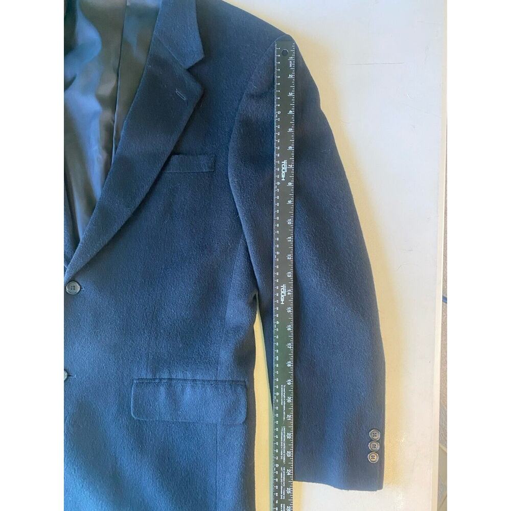 Blazer Mens Size 42L 100% Camel Hair Black Business Casual Party Sportscoat - Picture 4 of 15